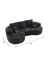 Streamdale Furniture Cloud Sofa: Luxurious Comfort, No Assembly Required