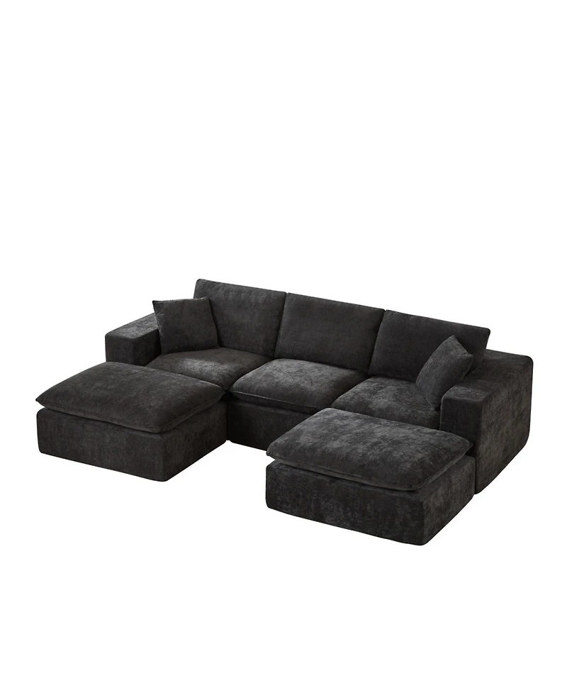 Streamdale Furniture Streamdale Modern Chenille Cloud Sofa - Freely Combinable, Comfortable Living Room Furniture