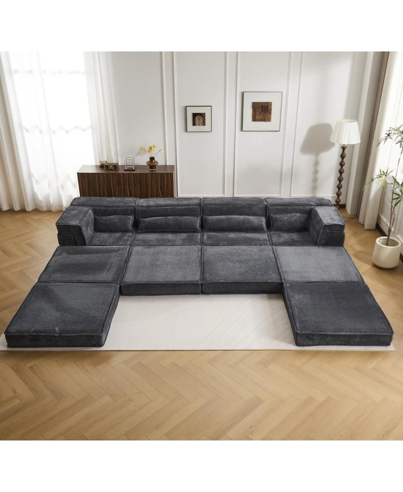 Streamdale Furniture Compression Sofa, Convertible Floor Sofa Bed, Modular Sectional Sofa