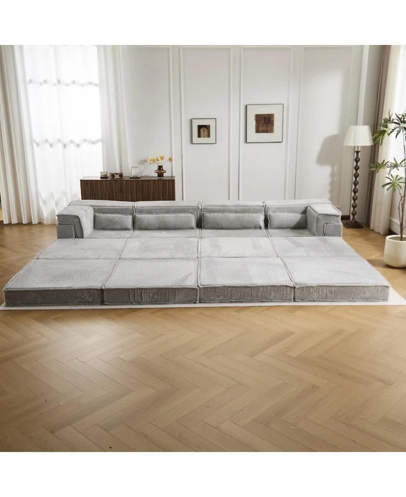 Streamdale Furniture Compression Sofa, Convertible Floor Sofa Bed