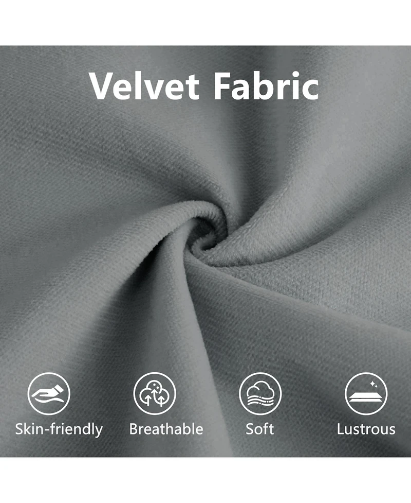 Streamdale Furniture Super Comfort Oversized Modular Velvet Sectional Sofa Couch with Ottoman, Grey