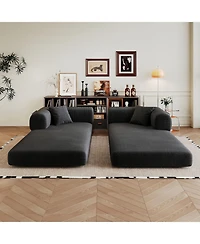 Streamdale Furniture Streamdale Corduroy Compression Sofa Bed with Pillow Back Support