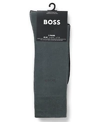 Hugo Boss Men's Solid Crew Length Socks, 2-Pack