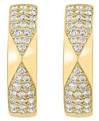 Effy Collection Diamond Hoop Earrings (1/2 ct. t.w.) in 14k Yellow Gold