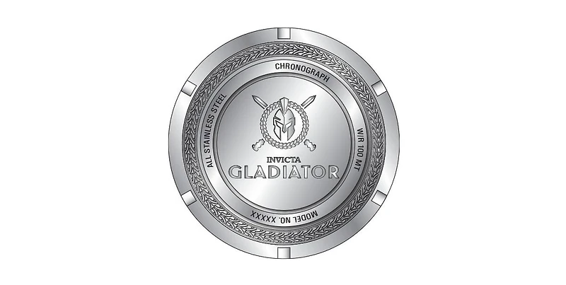 Invicta Men's 48190 Gladiator Quartz Chronograph Silver, Gold Dial Watch