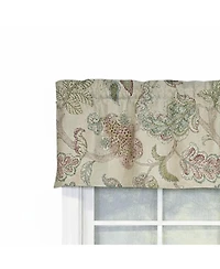 Rlf Home 100% Cotton High Quality Tila Tailored Window Valance with 1.5" Rod Pocket 50" W X 12" L