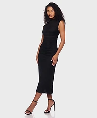 B Darlin Women's Shirred Waist Midi Dress