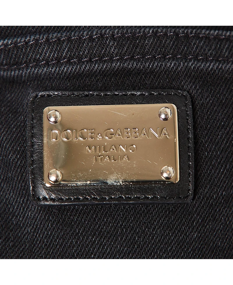 Pre-Owned Dolce & Gabbana Women's Black Denim Mini Skirt