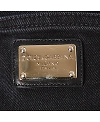 Pre-Owned Dolce & Gabbana Women's Black Denim Mini Skirt