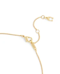 Coach Faux Cultivated Pearl Signature Puffy Heart Pendant Necklace