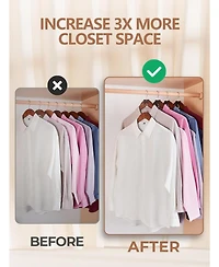 House Day Space Saving Hanger Hooks Connector Black 60 Pack