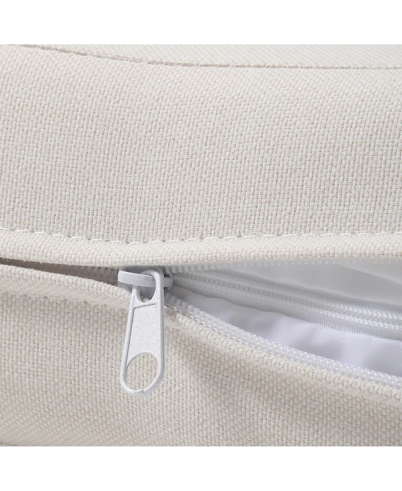 WestinTrends Modern Outdoor Polypropylene Resin Deep Seating Armless Sectional