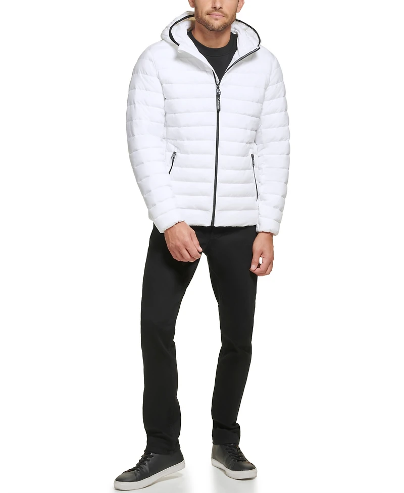 Calvin Klein Men's Hooded & Quilted Packable Jacket