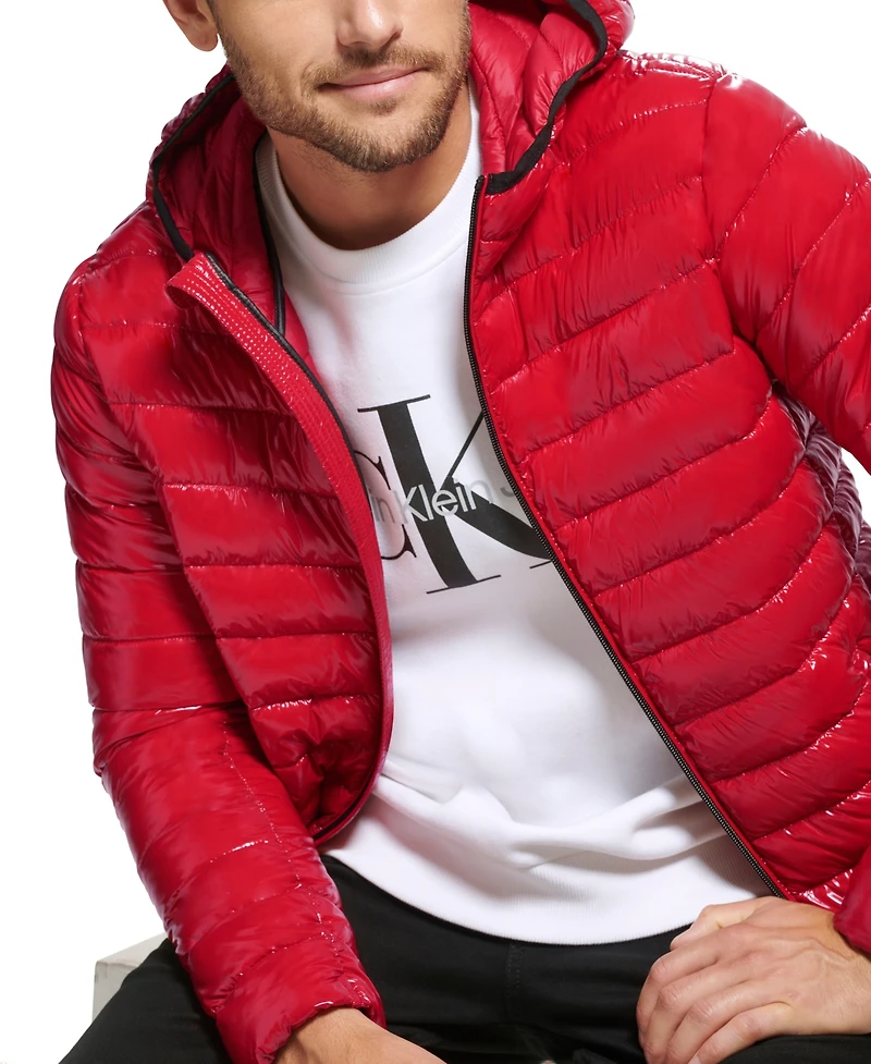 Calvin Klein Men's Hooded & Quilted Packable Jacket