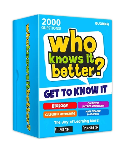 Quokka Educational Card Game for Kids Age 12+ - Who Knows Culture and Literature Better? - 500+ Questions Quokka