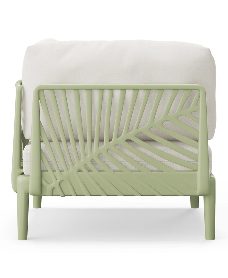 Modern Outdoor Polypropylene Resin Deep Seating Sectional Corner Chair