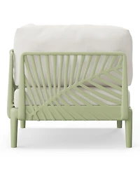 Modern Outdoor Polypropylene Resin Deep Seating Sectional Corner Chair