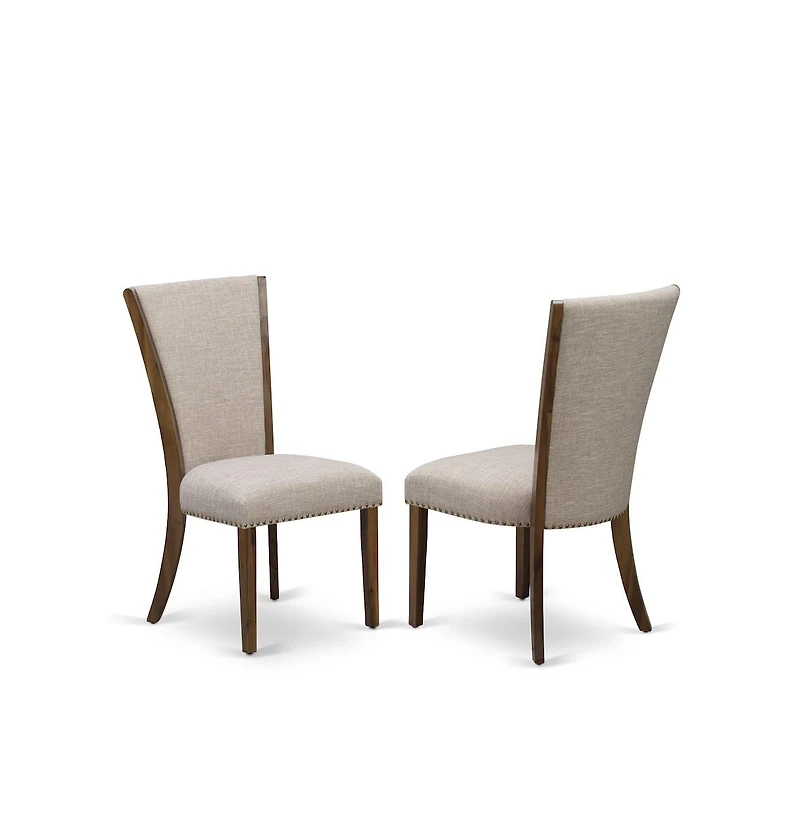 Luxe by East West Furniture 5 Piece Dining Set For 4 Includes 48" Round Table In Light Tan Color