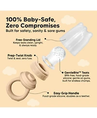 KeaBabies 2-Pack Prep Baby Food Feeder, Bpa-Free Silicone Fruit Feeder for Teething, 6-12 Months Blw Feeding Essentials