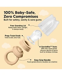 KeaBabies 2-Pack Prep Baby Food Feeder, Bpa-Free Silicone Fruit Feeder for Teething, 6-12 Months Blw Feeding Essentials