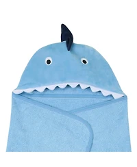 Lambs & Ivy Baby Baby/Infant Luxury Cotton Terry Shark Hooded Bath Towel