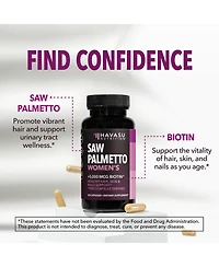 Saw Palmetto + Biotin Capsules, Havasu Nutrition, 60ct