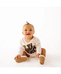 Sweet Wink Baby Boys Lil Bro Camo Patch Long Sleeve Romper