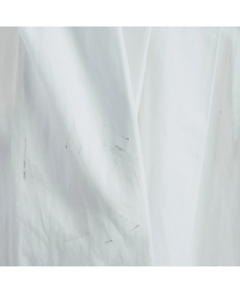 Pre-Owned Off-White Women's White Embroidered Cotton Pleated Mini Shirt Dress