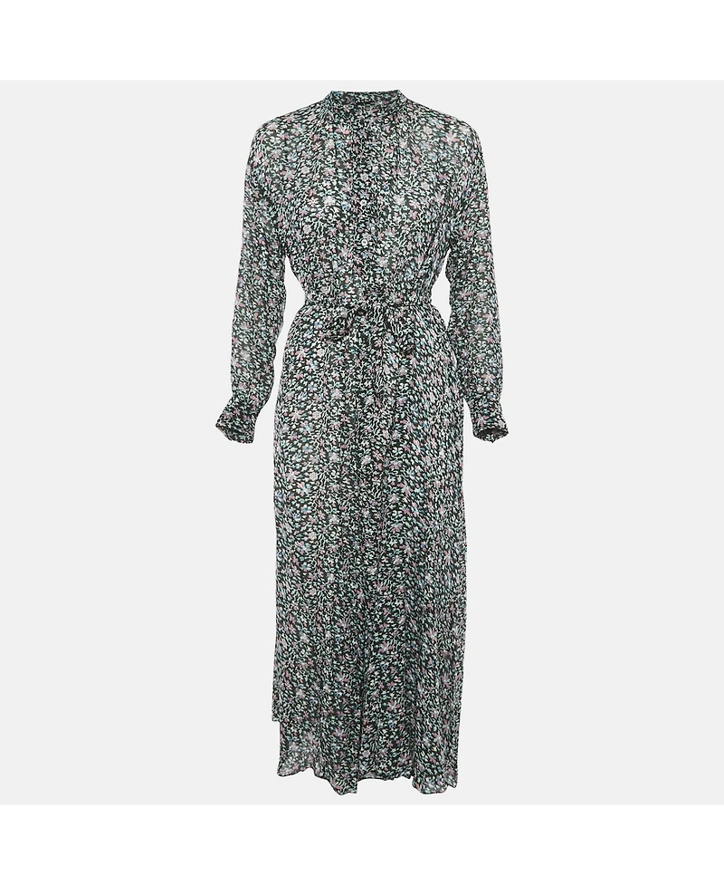 Pre-Owned Isabel Marant Women's eacutetoile Green Printed Crepe Midi