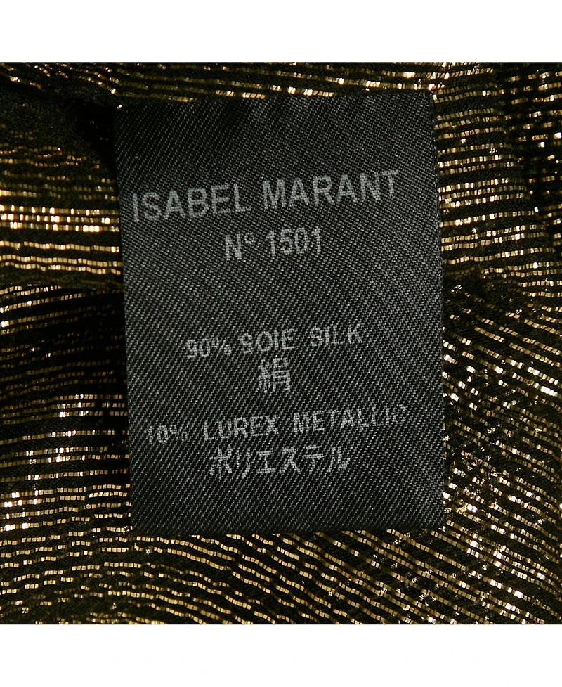 Pre-Owned Isabel Marant Women's Gold Lurex Silk Tank Dress