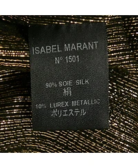 Pre-Owned Isabel Marant Women's Gold Lurex Silk Tank Dress