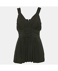 Pre-Owned Burberry Women's London Black Jersey Draped V-Neck Top