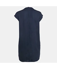 Pre-Owned Stella Mccartney Women's Navy Blue Georgette Chain Detail Mini Dress