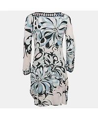 Pre-Owned Emilio Pucci Women's Multicolor Printed Jersey Mini Dress