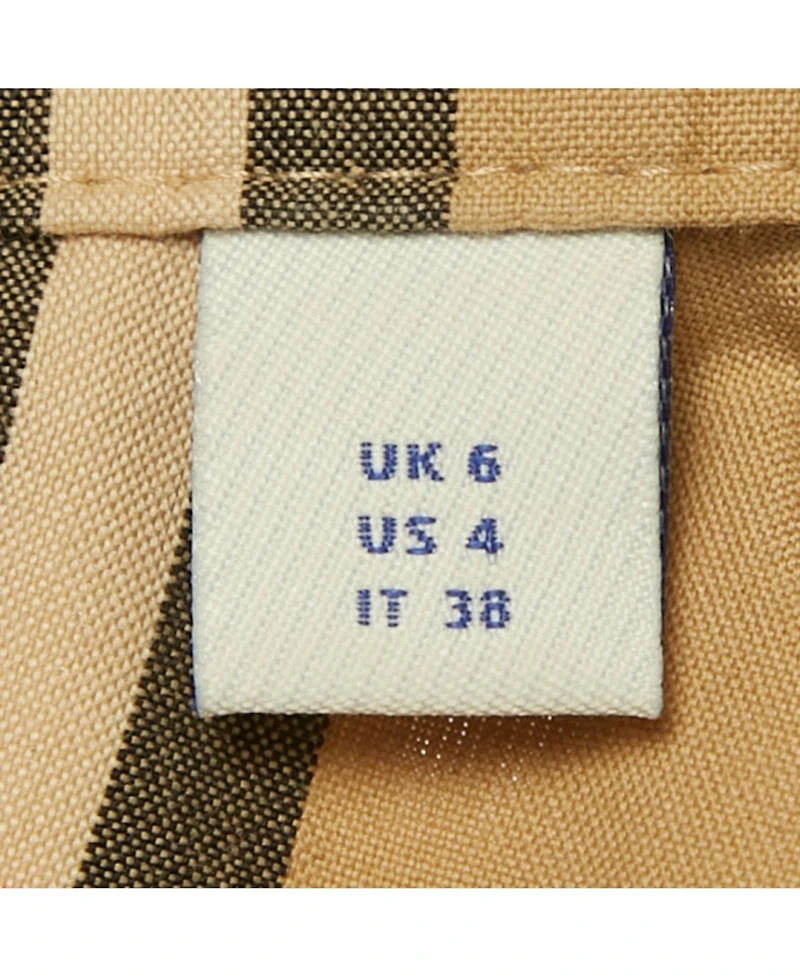 Pre-Owned Burberry Women's Beige Vintage Check Print Cotton Wrap Around Mini Dress