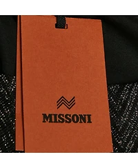 Pre-Owned Missoni Women's Black Zig Zag Lurex Knit Short Dress