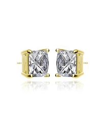 Sterling Silver Cubic Zirconia Square Studs