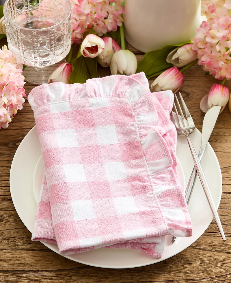 Elrene Charming Gingham Napkins, Set of 4