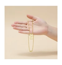 GiGiGirl Stylish 14K Gold Plated Cubic Zirconia Initial Necklace.