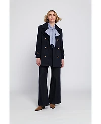 Elle Collection Women's Melton Peacoat Coat