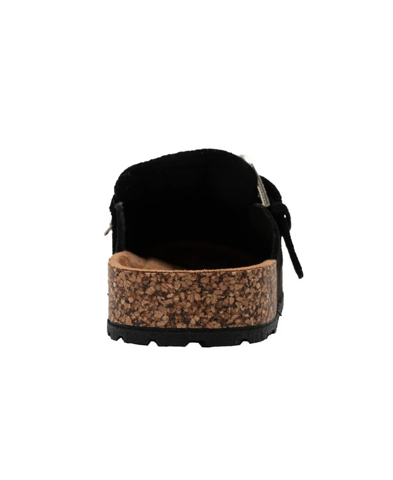 Bebe Girls' 1-13 Western Buckle Details Slip-On Mules