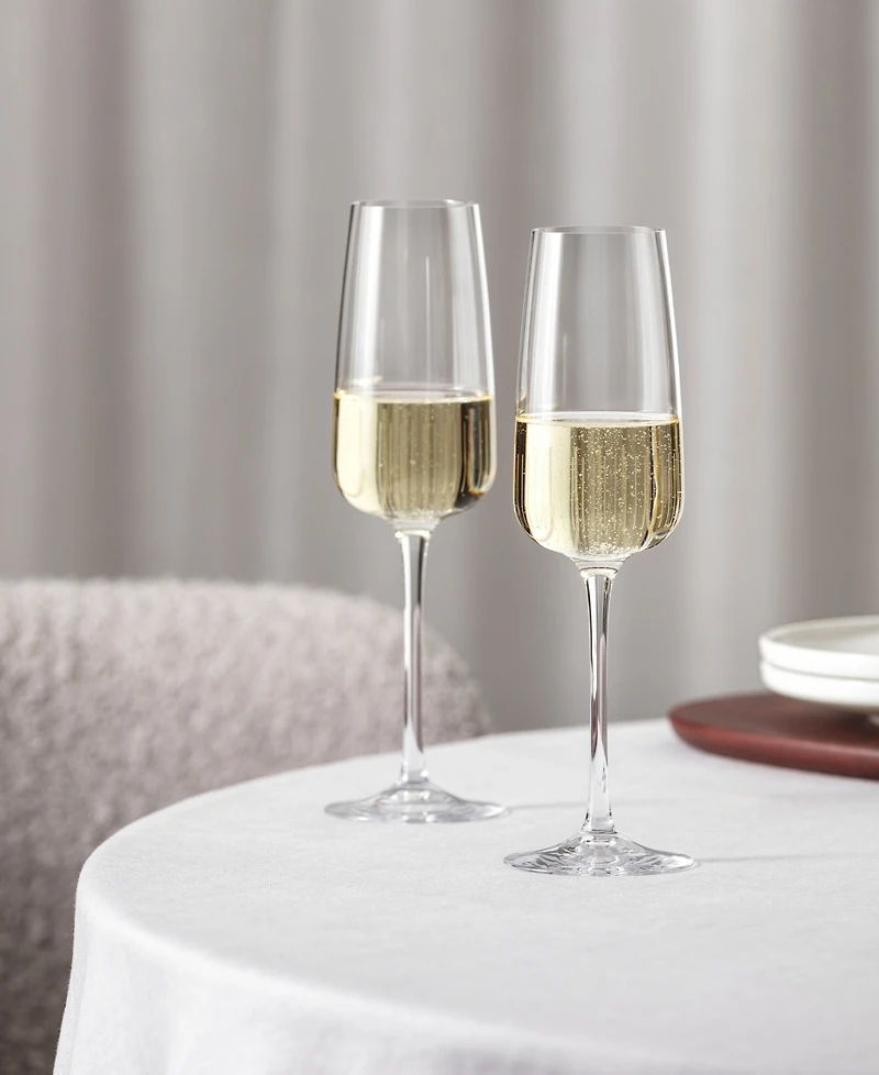 Villeroy & Boch Afina Flute Champagne Glasses, Set of 4