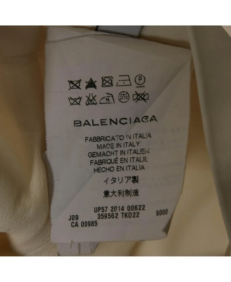 Pre-Owned Balenciaga Women's White Crepe Lace-Up Mini Skirt