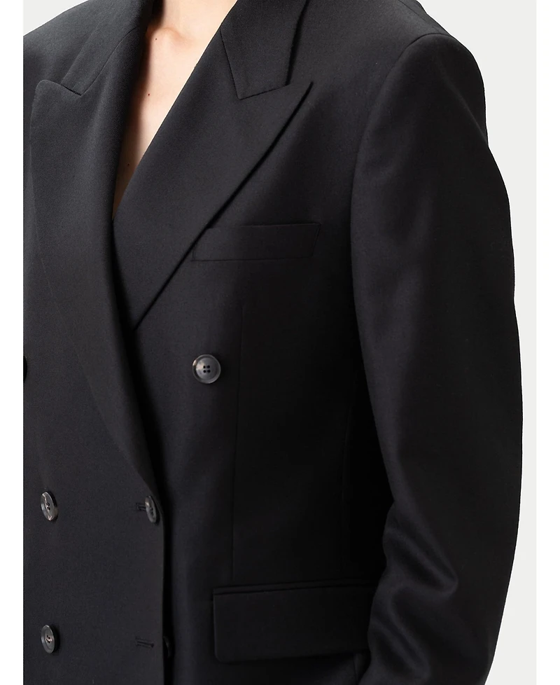 Gobi Cashmere Women's Double-Breasted Suit Blazer