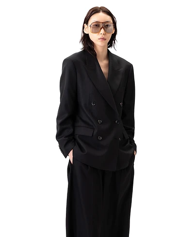 Gobi Cashmere Women's Double-Breasted Suit Blazer