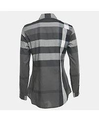 Pre-Owned Burberry Women's Brit Checkered Print Cotton Shirt