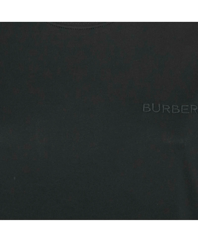 Pre-Owned Burberry Women's Black Logo Embroidered Jersey T-Shirt