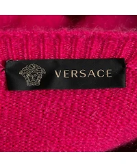 Pre-Owned Versace Women's Hot Pink Mohair Blend Knit Pencil Skirt