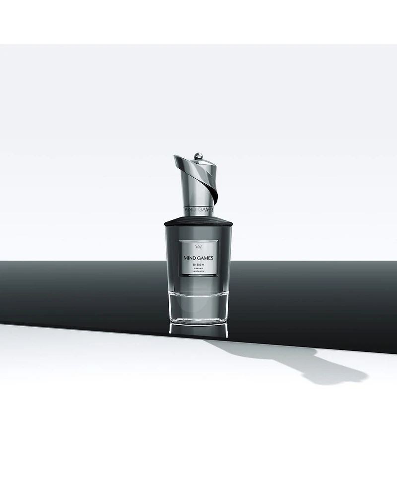 Mind Games Sissa Perfume: sesame oil, roasted tonka bean, musk, vanilla, amber & woody notes. Unisex luxury extrait, 100mL/3.4oz.