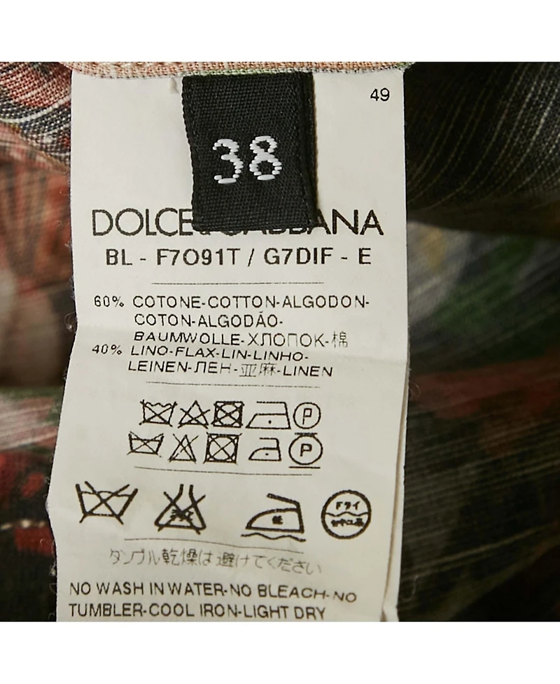 Pre-Owned Dolce & Gabbana Women's Bull Rider Print Cotton Blend Top